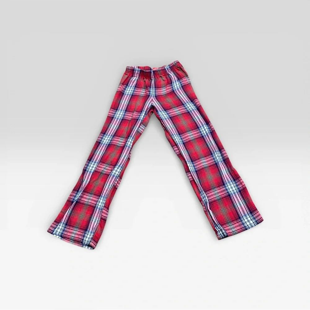 Plaid Red and Gray Kids Pajama Set